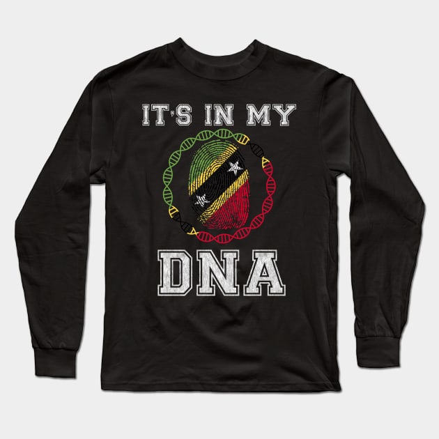 Saint Kitts And Nevis  It's In My DNA - Gift for Saint Kitts And Nevis From Saint Kitts And Nevis Long Sleeve T-Shirt by Country Flags